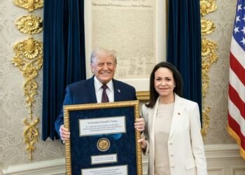 Trump accepts Nobel medal from Venezuelan opposition leader