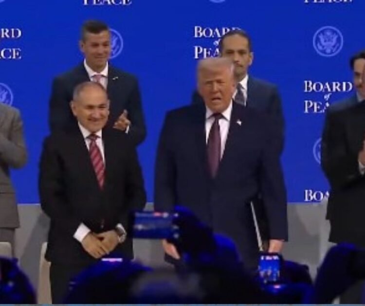 Davos onlookers notice Trump’s ‘board of peace’ logo resembles UN emblem