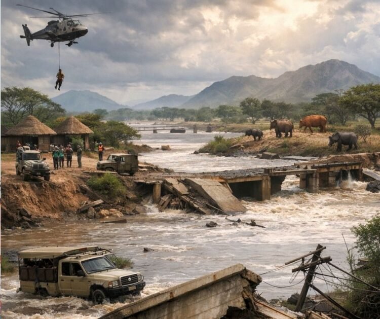 South Africa’s Kruger park suffers ‘devastating’ damage from floods