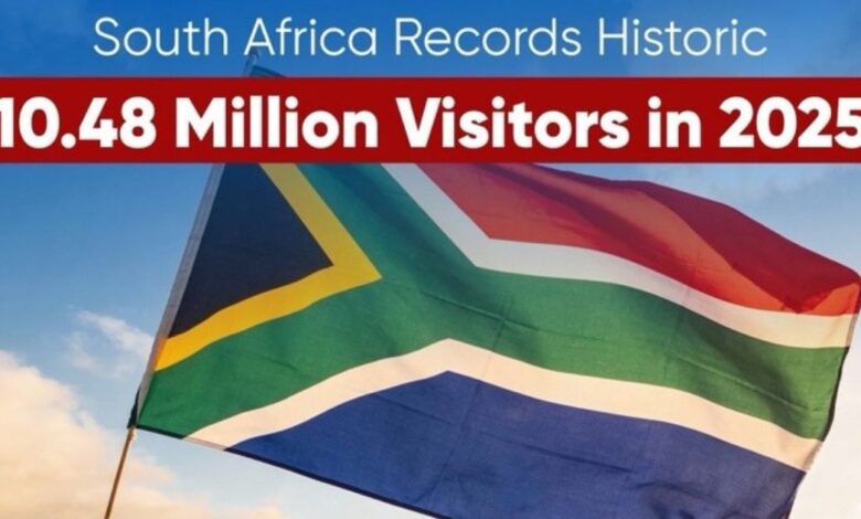 10.48 million international arrivals in south africa