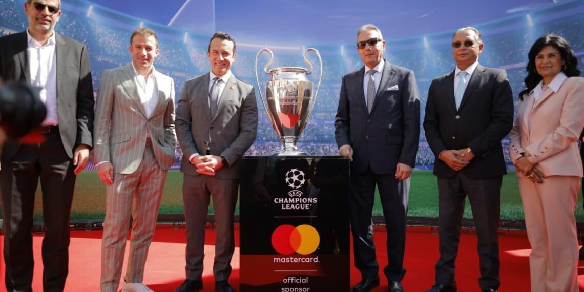 In Collaboration with the National Bank of Egypt.. Mastercard Hosts the UEFA Champions League Trophy in Egypt