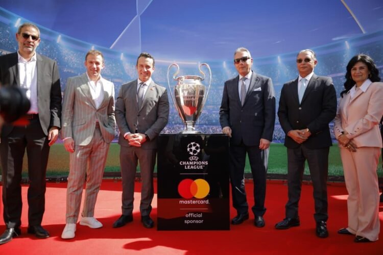 In Collaboration with the National Bank of Egypt.. Mastercard Hosts the UEFA Champions League Trophy in Egypt