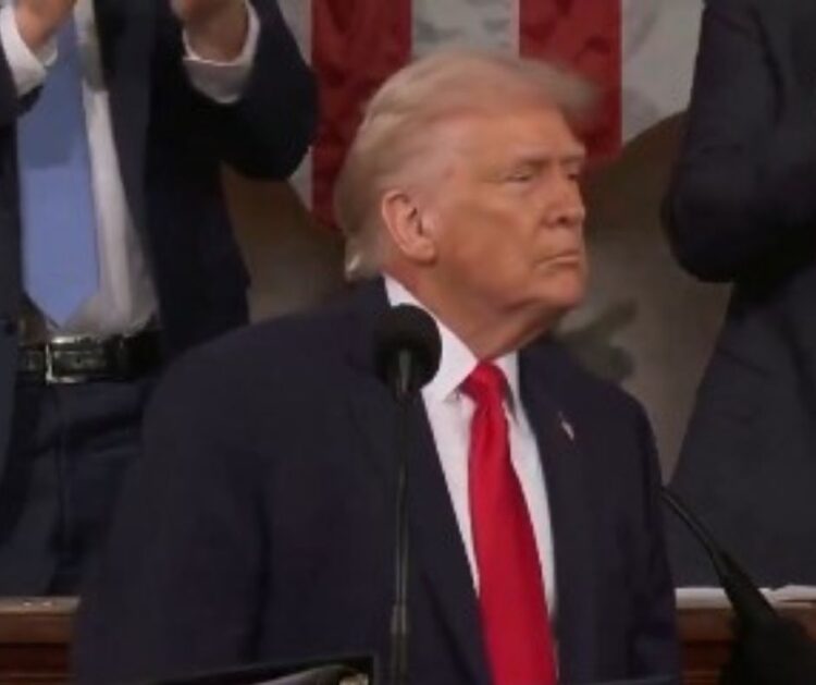 Trump’s theatrical State of the Union address offers little hint of any change in course