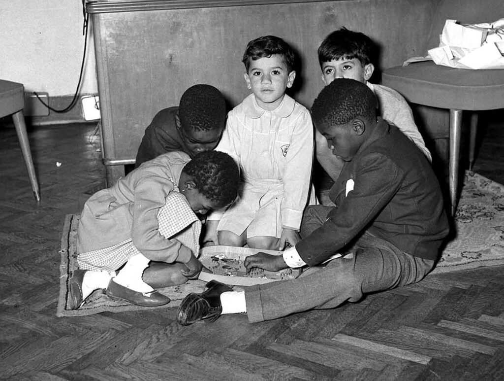 The sons of President Gamal Abdel Nasser with the sons of Congolese freedom fighter Patrice Lumumba