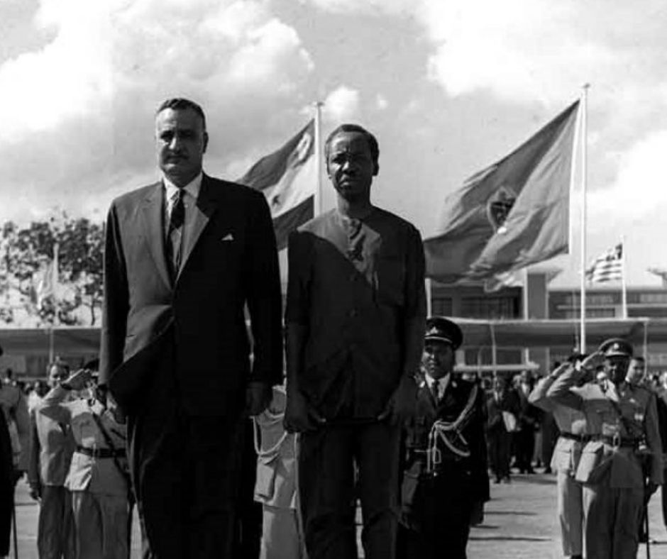 Gamal Abdel Nasser and former Tanzanian President Julius Nyerere