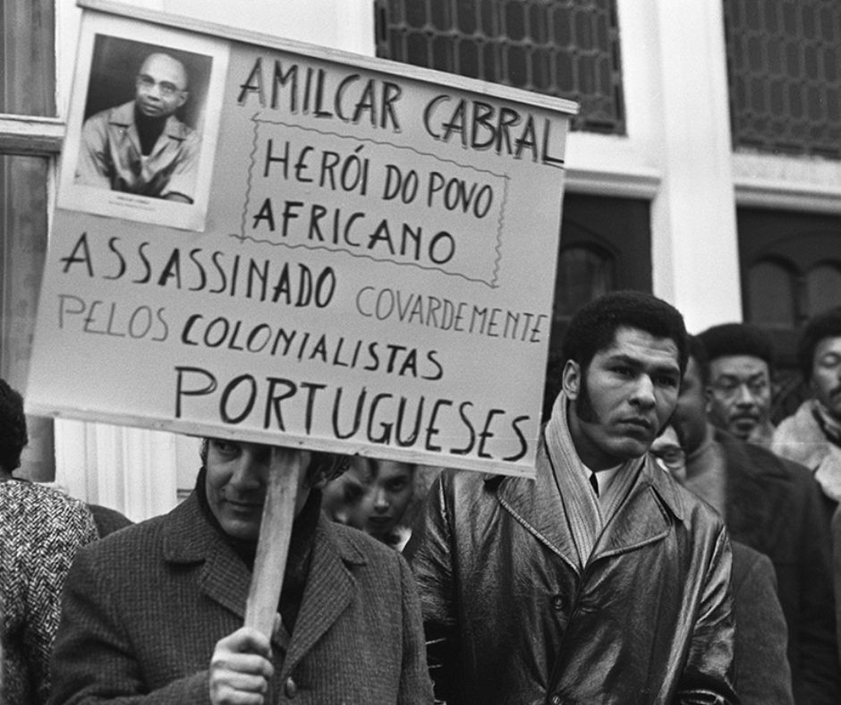 Demonstrations in support of Amílcar Cabral in his struggle against Portuguese colonialism