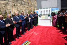 A scene from the opening ceremony of the Julius Nyerere Dam in Tanzania